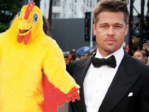 Brad-Pitt-worked-as-a-chicken-mascot-for-El-Pollo-Loco